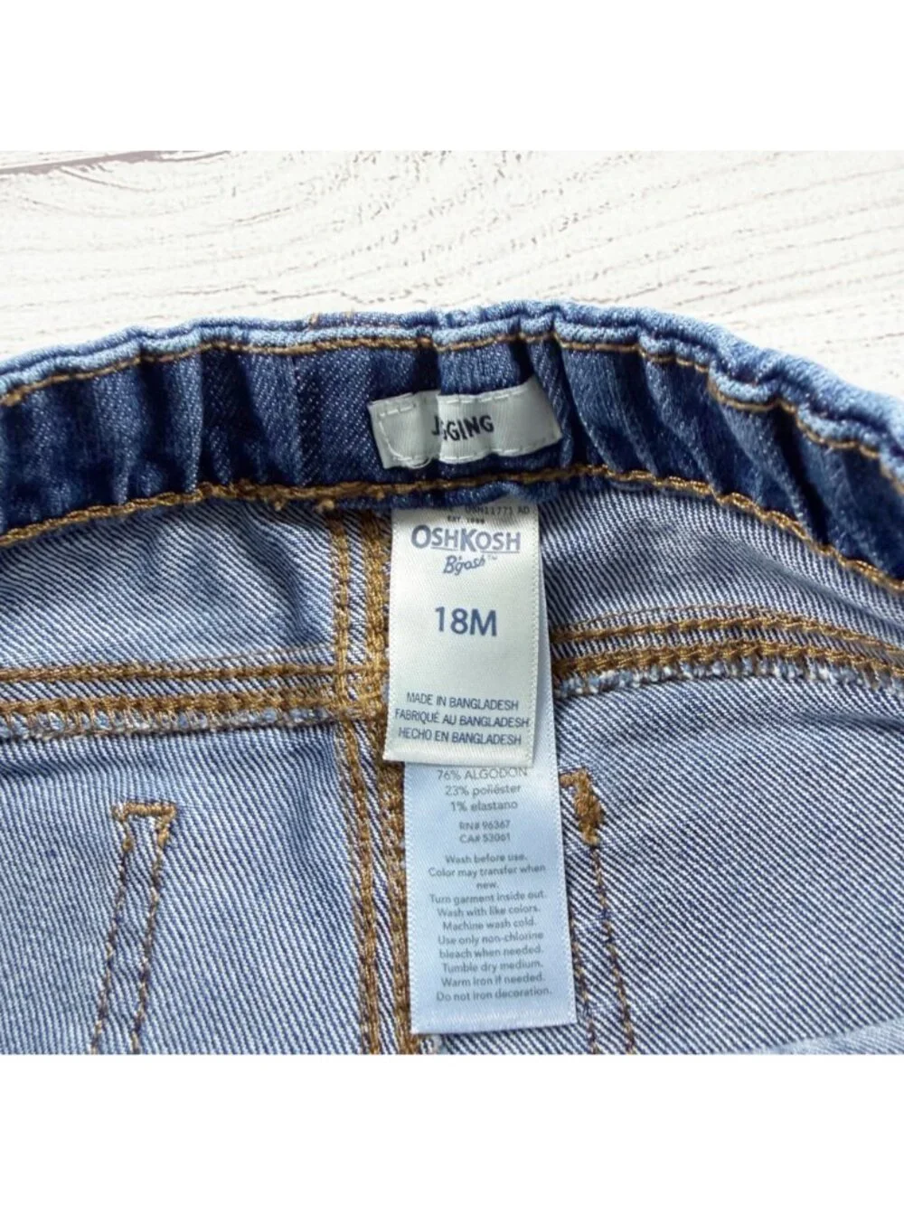 OshKosh Bgosh Baby Elastic Waist Pull On Jeggings Jeans 12-18 Months